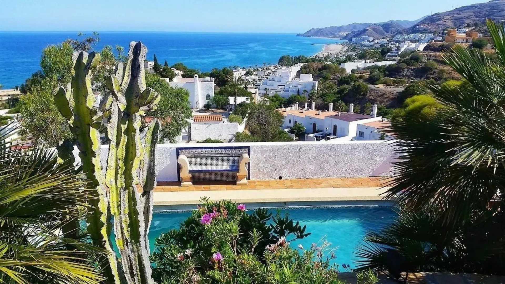 Ferienhaus In Mojacar Mit Garten, Grill Und Terrasse Und Meerblick Und Neben Dem Strand 0*,